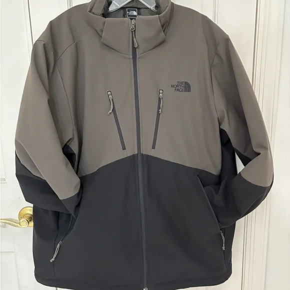The North Face Men's Two-Tone Apex Jacket - Taupe & Black - Picture 2 of 8